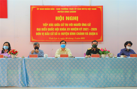 Ứng cử viên đại biểu Quốc hội khóa XV (Đơn vị bầu cử số 8) tiếp xúc cử tri huyện Bình Chánh