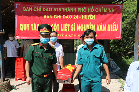 Ban Chỉ huy Quân sự huyện Bình Chánh qui tập hài cốt liệt sĩ