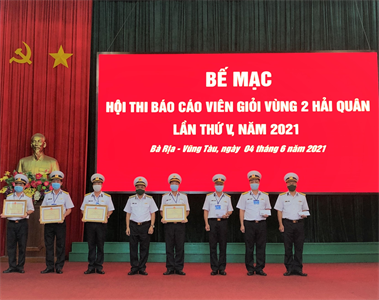 Vùng 2 Hải quân bế mạc Hội thi báo cáo viên giỏi năm 2021