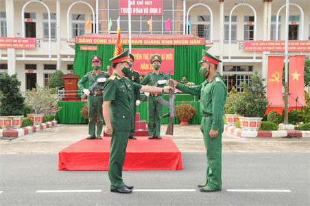 Trung đoàn 3, Sư đoàn 9 tuyên thệ chiến sĩ mới