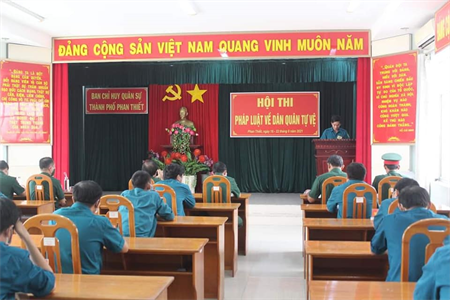 Ban CHQS thành phố Phan Thiết tổ chức Hội thi Pháp luật về Dân quân tự vệ