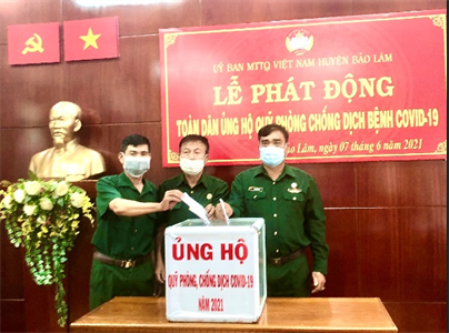 Hội CCB huyện Bảo Lâm đóng góp ủng hộ quỹ phòng, chống dịch Covid-19
