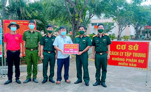 Huyện Đam Rông, tỉnh Lâm Đồng hỗ trợ sản phẩm tăng gia cho khu cách ly