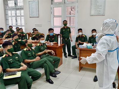 Bộ CHQS tỉnh Bà Rịa - Vũng Tàu tập huấn nghiệp vụ cho các lực lượng tham gia phòng, chống dịch
