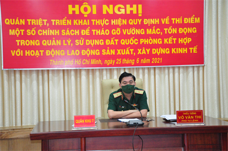 Quân khu 7 triển khai thí điểm một số chính sách trong quản lý, sử dụng đất quốc phòng
