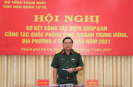 Cục Dân quân tự vệ sơ kết công tác Dân quân tự vệ, giáo dục quốc phòng và an ninh 6 tháng đầu năm 2021