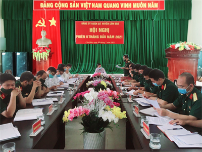 Đảng ủy Quân sự huyện Côn Đảo hội nghị phiên 6 tháng đầu năm 2021