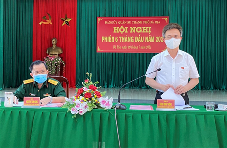 Đảng ủy Quân sự thành phố Bà Rịa hội nghị phiên 6 tháng đầu năm 2021