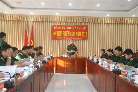 Đảng ủy Cục Kỹ thuật hội nghị phiên cuối năm 2016