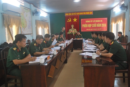 Đảng ủy Lữ đoàn 25 hội nghị phiên cuối năm 2016