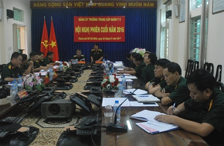 Đảng ủy Trường Trung cấp Quân y 2 Hội nghị phiên cuối năm 2016
