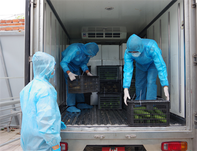 Vùng 2 Hải quân chuyển thực phẩm hỗ trợ Nhân dân chống dịch Covid -19