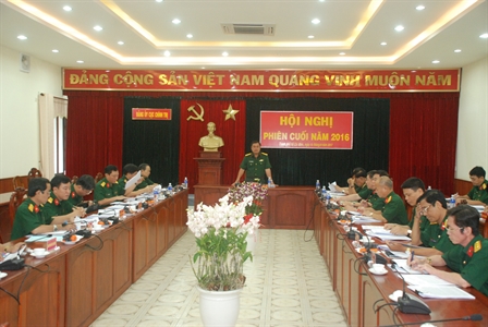 Đảng ủy Cục Chính trị Quân khu hội nghị phiên cuối năm 2016