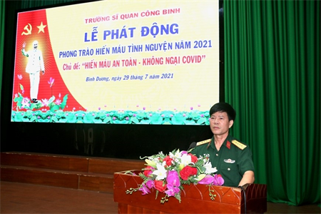 Trường Sĩ quan Công binh phát động phong trào hiến máu tình nguyện