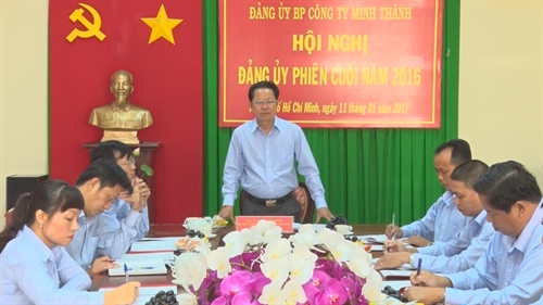 Đảng ủy bộ phận Công ty Minh Thành: Lãnh đạo hoạt động sản xuất kinh doanh đạt hiệu quả cao, đúng pháp luật