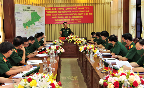 Bộ Quốc phòng kiểm tra công tác phòng, chống dịch bệnh Covid-19 tại Binh đoàn 16