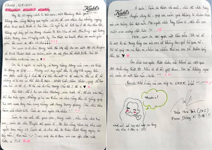 Những dòng thư xúc động từ cơ sở cách ly Quân đội