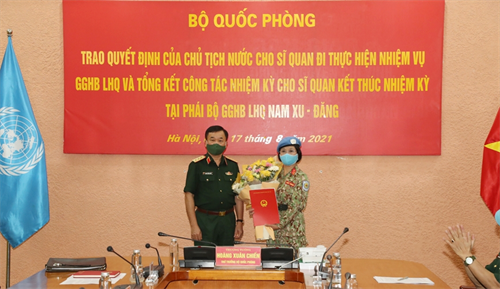 Chủ tịch nước cử nữ “Sứ giả” thực hiện nhiệm vụ gìn giữ hòa bình Liên Hợp Quốc