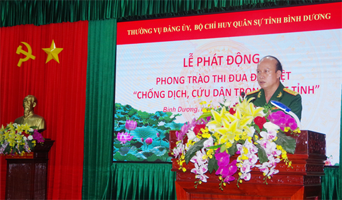 Bộ CHQS tỉnh Bình Dương phát động thi đua “Chống dịch, cứu dân”