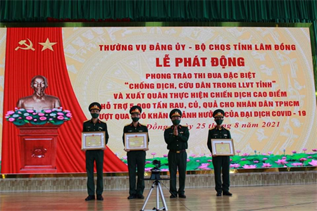 LLVT tỉnh Lâm Đồng phát động phong trào thi đua đặc biệt "chống dịch, cứu dân"