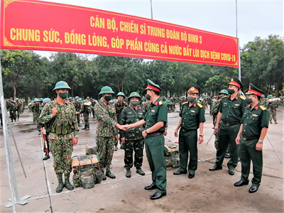 Trung đoàn 3, Sư đoàn 9 xuất quân giúp tỉnh Bình Dương chống dịch Covid - 19