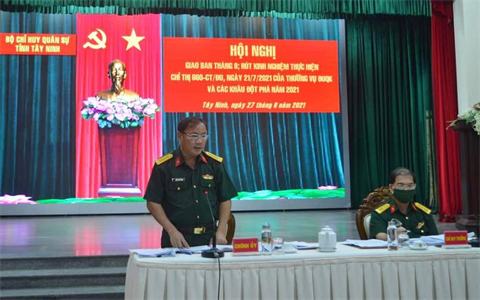 Bộ CHQS tỉnh Tây Ninh thực hiện tốt Chỉ thị 660