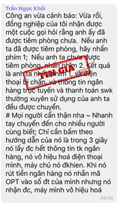 Thông tin “lừa đảo chiếm đoạt thông tin cá nhân trên mạng” là giả