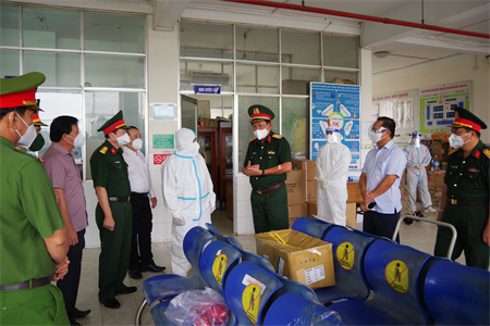 Thượng tướng Võ Minh Lương kiểm tra công tác phòng, chống dịch Covid - 19 tại tỉnh Long An