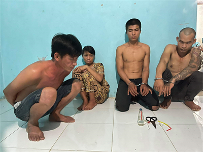 Bộ đội Biên phòng tỉnh Bình Thuận bắt 4 đối tượng phạm pháp ma túy