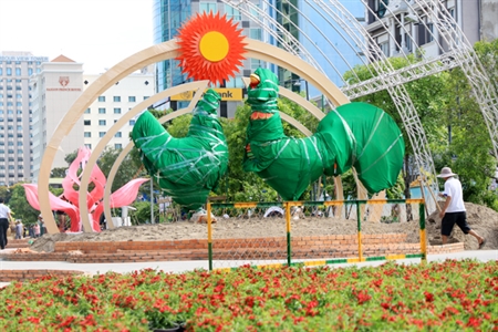 Đường hoa Nguyễn Huệ đã hoàn thành 90%