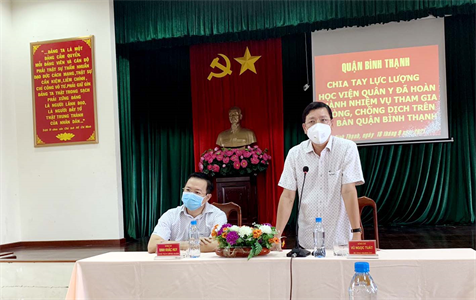 Quận Bình Thạnh chia tay lực lượng Quân y hoàn thành nhiệm vụ giai đoạn 1