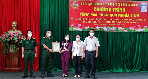 500 phần quà tặng các gia đình khó khăn thành phố Thuận An, tỉnh Bình Dương