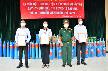 Trạm oxy lưu động, đồng hành cùng F0 của LLVT quận Tân Phú