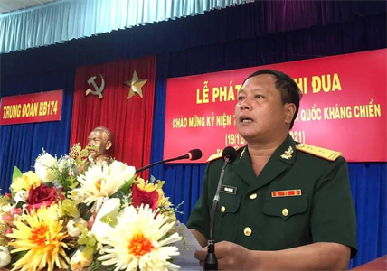 Trung đoàn 174 phát động thi đua chào mừng 75 năm ngày Toàn quốc kháng chiến