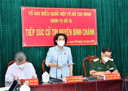 Tổ đại biểu Quốc hội TPHCM khóa XV đơn vị số 8 tiếp xúc cử tri tại huyện Bình Chánh
