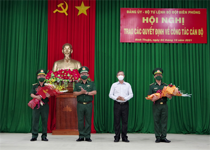 Bổ nhiệm Chỉ huy trưởng, Phó Chỉ huy trưởng Bộ đội Biên phòng tỉnh Bình Thuận