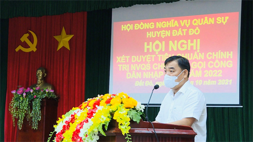 Huyện Đất Đỏ, tỉnh Bà Rịa-Vũng Tàu xét duyệt nghĩa vụ quân sự năm 2022