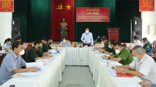 Gò Dầu xét duyệt tiêu chuẩn công dân sẵn sàng nhập ngũ năm 2022