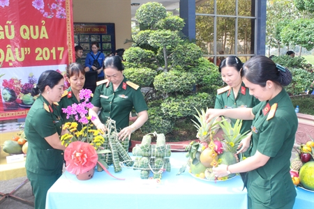 Bộ Chỉ huy quân sự tỉnh Long An: Tổ chức Hội thi gói bánh tét, chưng mâm ngũ quả