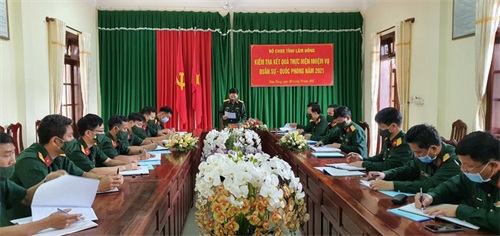 Kiểm tra việc thực hiện nhiệm vụ quân sự quốc phòng huyện Đam Rông, tỉnh Lâm Đồng