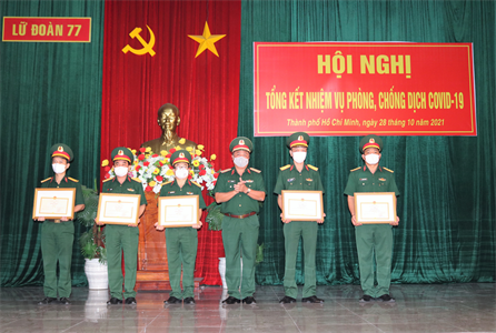 Lữ đoàn 77 tổng kết nhiệm vụ phòng, chống dịch Covid-19