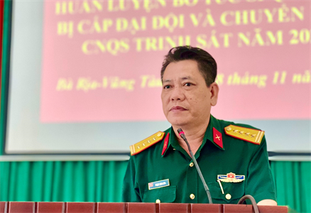 Bộ CHQS tỉnh Bà Rịa – Vũng Tàu huấn luyện bổ túc sĩ quan dự bị cấp đại đội