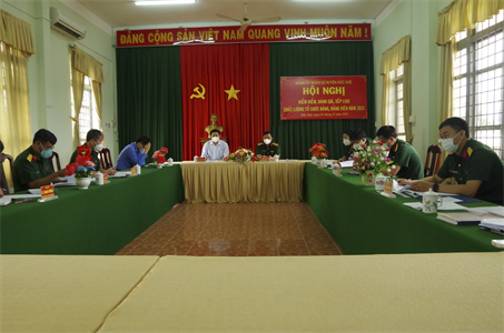 Đảng ủy Quân sự huyện Đức Huệ thực hiện tốt các nhiệm vụ quân sự quốc phòng và phòng, chống dịch