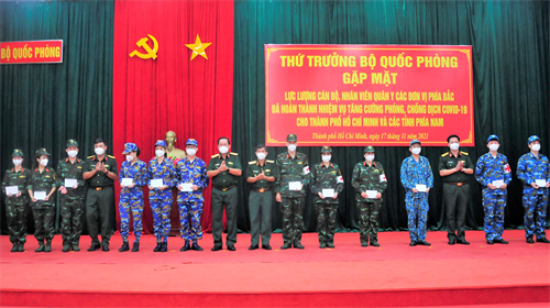 Thượng tướng Võ Minh Lương gặp mặt, động viên lực lượng Quân y hoàn thành nhiệm vụ chống dịch