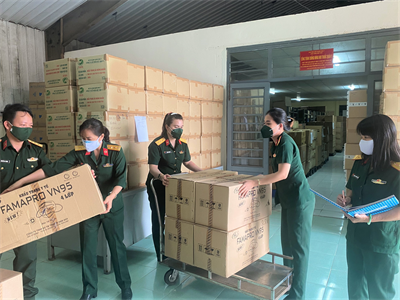 Kho K60 bảo đảm tốt tiếp nhận, cấp phát vật tư phòng, chống dịch