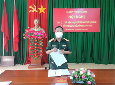 Trung đoàn 174 tổng kết 15 năm thực hiện Nghị quyết Trung ương 5 (Khóa X)
