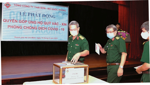 Tổng công ty Thái Sơn sát cánh cùng LLVT Quân khu chống dịch Covid - 19