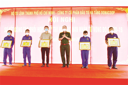 DONACOOP để lại tình cảm tốt đẹp với LLVT và Nhân dân tỉnh Đồng Nai