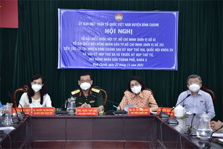 Tổ đại biểu Quốc hội TPHCM khóa XV đơn vị số 8 tiếp xúc cử tri tại huyện Bình Chánh