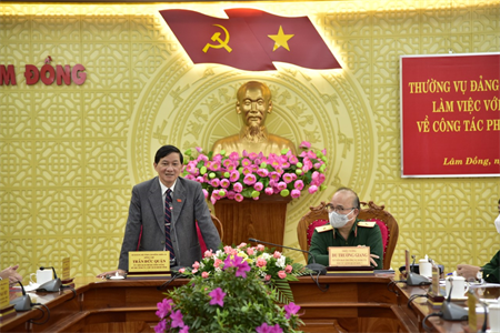 Tỉnh Lâm Đồng: Phát huy vai trò nòng cốt của LLVT trong phòng chống dịch Covid-19